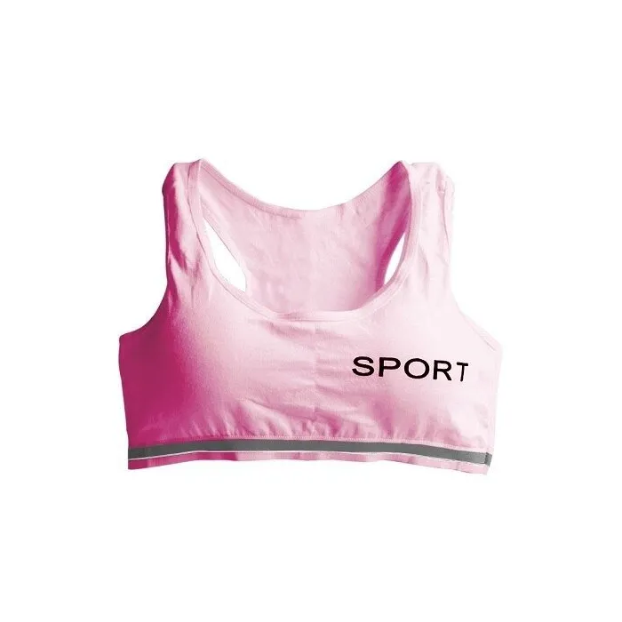 "SPORT" Print - Baumwoll-Fitness gepolsterter BH