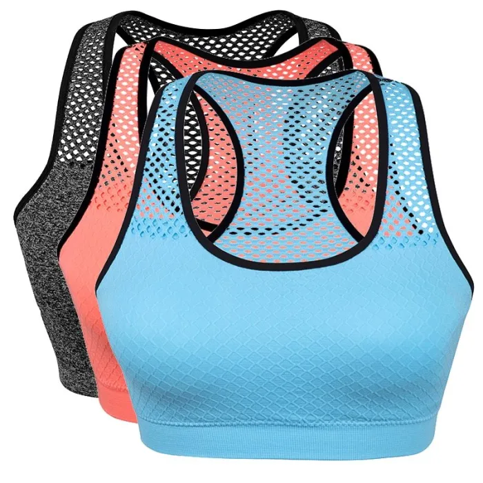 Schnell! Trocken - Mesh - Sports Bras - Wireless - Damen Fitness