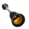 20/30/40/60cm - E27 - Black - Flexible - Extension - Socket - LED Light Bulb - Base HolderHome