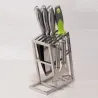 Messerhalterständer - 6 Löcher - Küchenständer aus Edelstahl