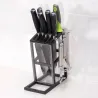 Messerhalterständer - 6 Löcher - Küchenständer aus Edelstahl