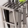 Messerhalterständer - 6 Löcher - Küchenständer aus Edelstahl