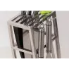 Messerhalterständer - 6 Löcher - Küchenständer aus Edelstahl