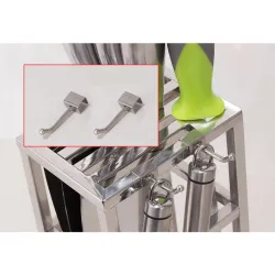 Messerhalterständer - 6 Löcher - Küchenständer aus Edelstahl
