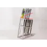 Knives holder stand - 6 holes - stainless steel kitchen storage rackKitchen knives