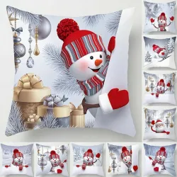 Weihnachtsschneemann - Kissenbezug - 45 * 45 cm