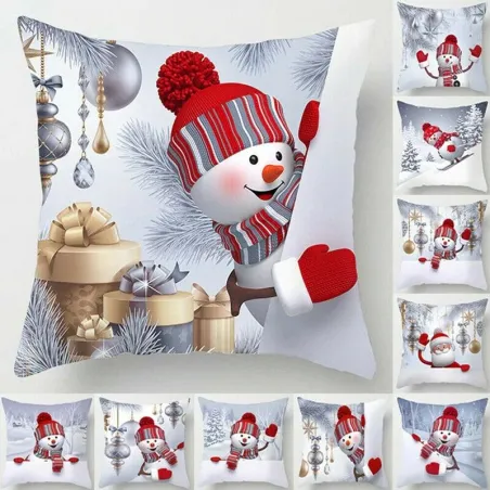 Weihnachtsschneemann - Kissenbezug - 45 * 45 cm