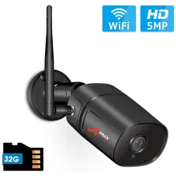 5 MP - 1920P HD - drahtlose Sicherheitskamera - zwei Wege Audio - WiFi - Unterstützung Onvif - wasserdicht