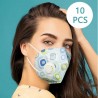 KN95 - antibakterielle Gesicht / Mundschutzmasken - 4-Schicht - Luftventil - wiederverwendbar - 10 - 20 - 50 - 100 Stück
