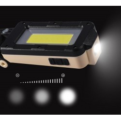 Multifunktionales COB Arbeitslicht - USB - wiederaufladbar - 180 Grad einstellbar - Magnetdesign Campinglicht