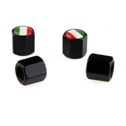 Italian flag - stainless steel - black - 4pcs/set - car valuesStickers