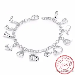 Ziemlich Armband - 925 Sterling Silber - Mischkristalle