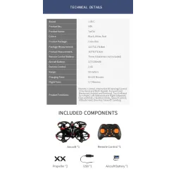 JJRC H56 TaiChi mini - infrared sensing control - black - one batteryDrones