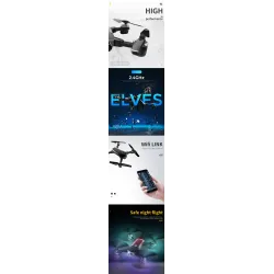 JDRC JD-20S JD20S - WiFi - FPV - Foldable - HD Camera - 0.3MP - Three BatteriesDrones
