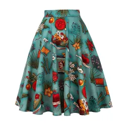 Vintage - Retro - 50er Jahre - tropische Blumenschürze