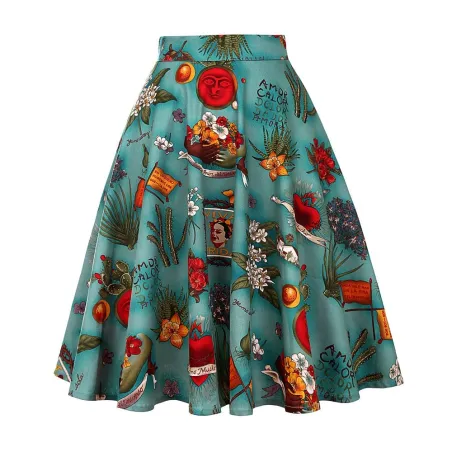 Vintage - Retro - 50er Jahre - tropische Blumenschürze