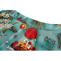 Vintage - Retro - 50er Jahre - tropische Blumenschürze