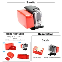 Gopro Float - Floaty Box - 3M Kleber - Anti Sink - Gopro Hero 8 - 7 - 6 5