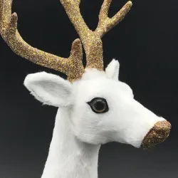 Weihnachtsdekoration - weiße Rentiere - deer