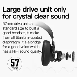 Bluedio T7 - ANC - Bluetooth 5.0 - Wireless Headset - HiFi
