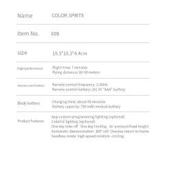 MIRBEST Color X09 - APP Custom - Character Display - Gravity Sensor - Smart - RTF - BlueDrones