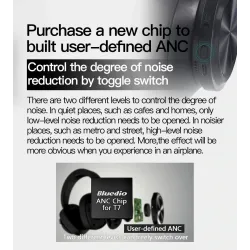 Bluedio T7 - ANC - Bluetooth 5.0 - Wireless Headset - HiFi