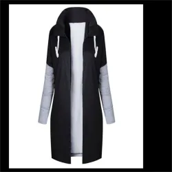 Women Coats - Casual - Hooded - Pink - Blue - BlackWomen's fashion