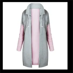 Frauen Mäntel - Casual - Kapuze - Pink - Blau - Schwarz