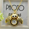 Vintage - Uhr Owl - Anhänger Halskette