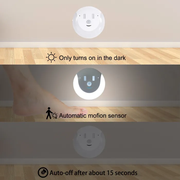 Bewegungssensor - Nachtlicht - USB - Lächeln Design