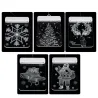 Christmas 3D decoration for door / window - LED light - transparent plate with suction cupChristmas