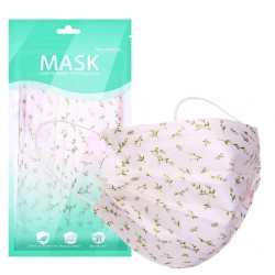 10 - 100 pieces - disposable antibacterial face / mouth masks - 3-layer - floral printMouth masks