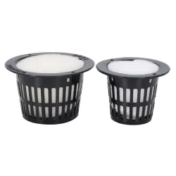 Mesh Pot - Korb - für hydroponic system plant / Gemüse wachsen - mit Schaumeinsatz - 10 Stück