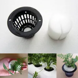 Mesh Pot - Korb - für hydroponic system plant / Gemüse wachsen - mit Schaumeinsatz - 10 Stück