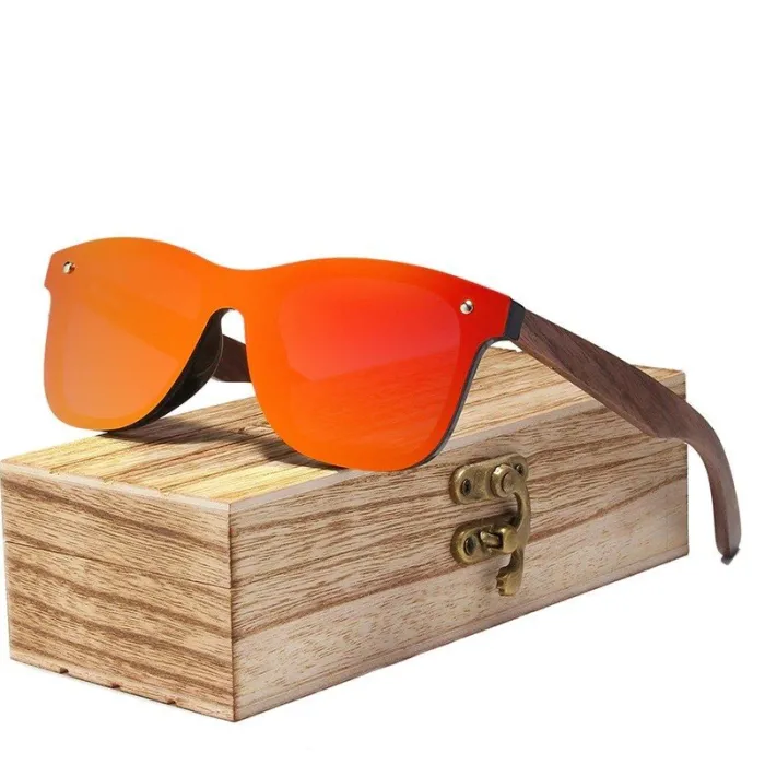 Polarisierte Sonnenbrille - Walnussholz - UV400 - unisex