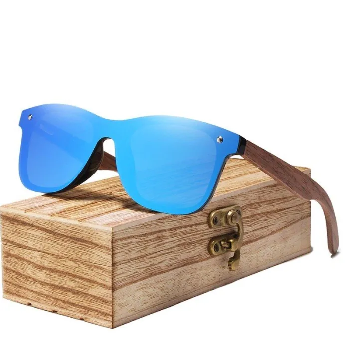 Polarisierte Sonnenbrille - Walnussholz - UV400 - unisex