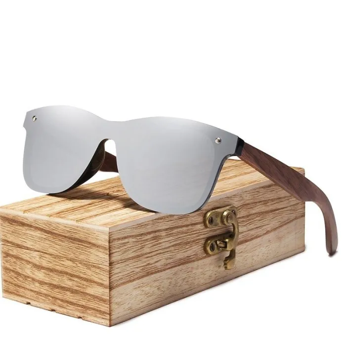 Polarisierte Sonnenbrille - Walnussholz - UV400 - unisex