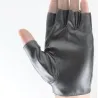 Lederhandschuhe - Halbfinger-Design - mit Nieten - unisex