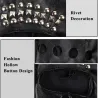 Leather gloves - half finger design - with rivets - unisexGloves