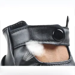 Lederhandschuhe - Halbfinger-Design - mit Nieten - unisex