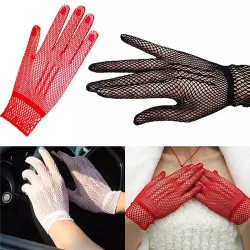 Fishnet Handschuhe - dünne Nylon Spitze - UV-beständig