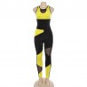 Sports Jumpsuit - Female Sportswear - YellowBlouses & shirts