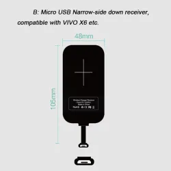 Funk-Ladeempfänger - Micro USB / Typ C Adapter - iPhone 5S/SE/6S