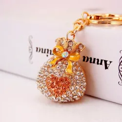 Lucky Money Bag - Keychain - Heart ShapedBags