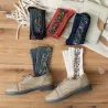 Stickerei Blumen Socken - Ethnischer Stil - Frauen