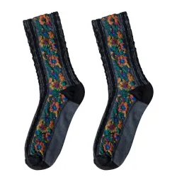 Stickerei Blumen Socken - Ethnischer Stil - Frauen