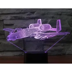 Air Plane Lampe - 3D Licht - LED - 7 Farben