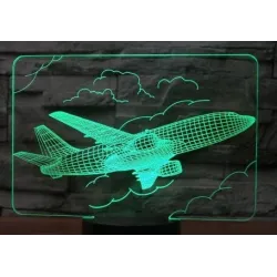 Air Plane Lampe - 3D Licht - LED - 7 Farben
