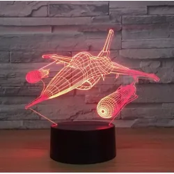 Air Plane Lampe - 3D Licht - LED - 7 Farben