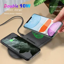 2 in 1 Qi Wireless Ladegerät - Samsung S20 - S10 - Double Fast Lade Pad